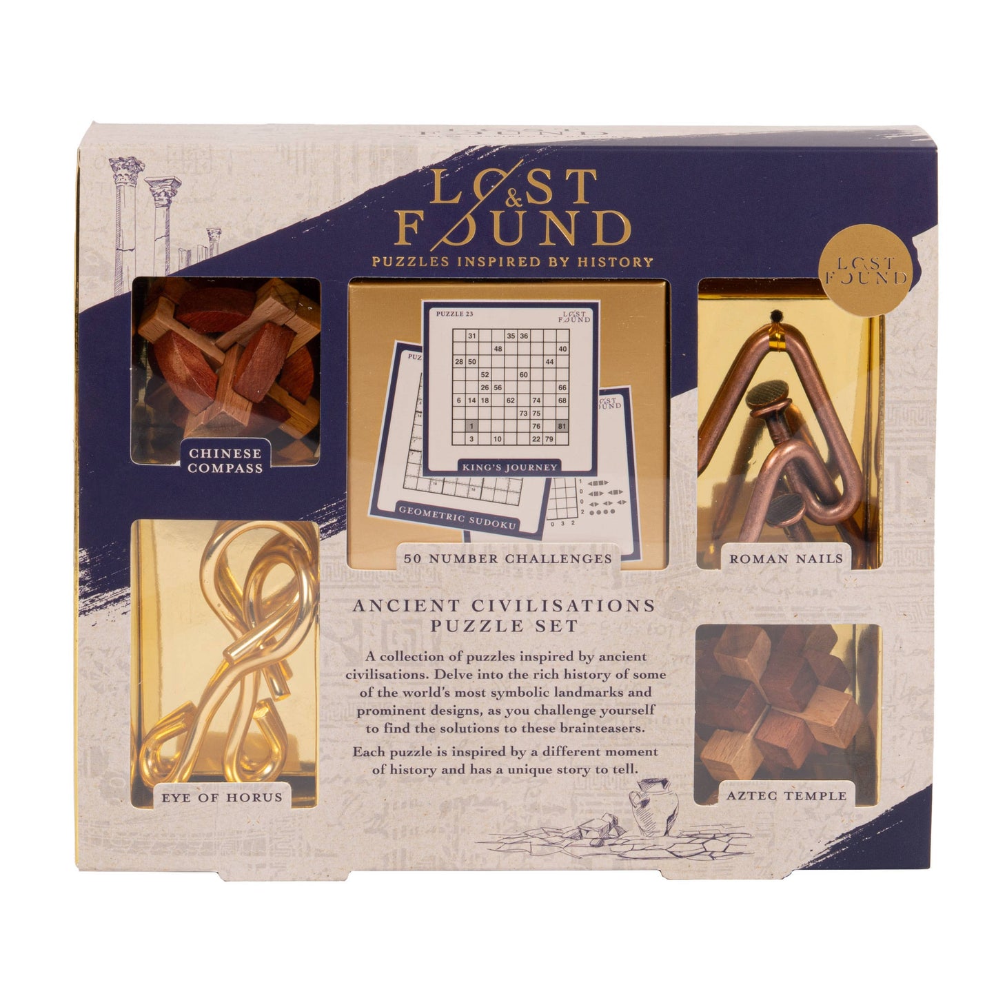 
                  
                    Lost & Found: Ancient Civilization Set of 5 - Wooden Puzzle
                  
                