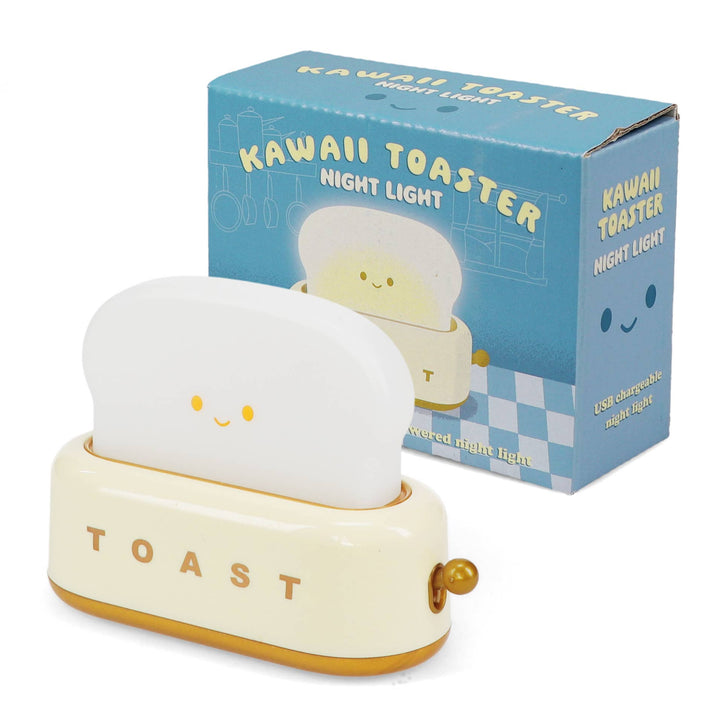 Kawaii Toaster Rechargeable Night Light – Dimmable LED Lamp