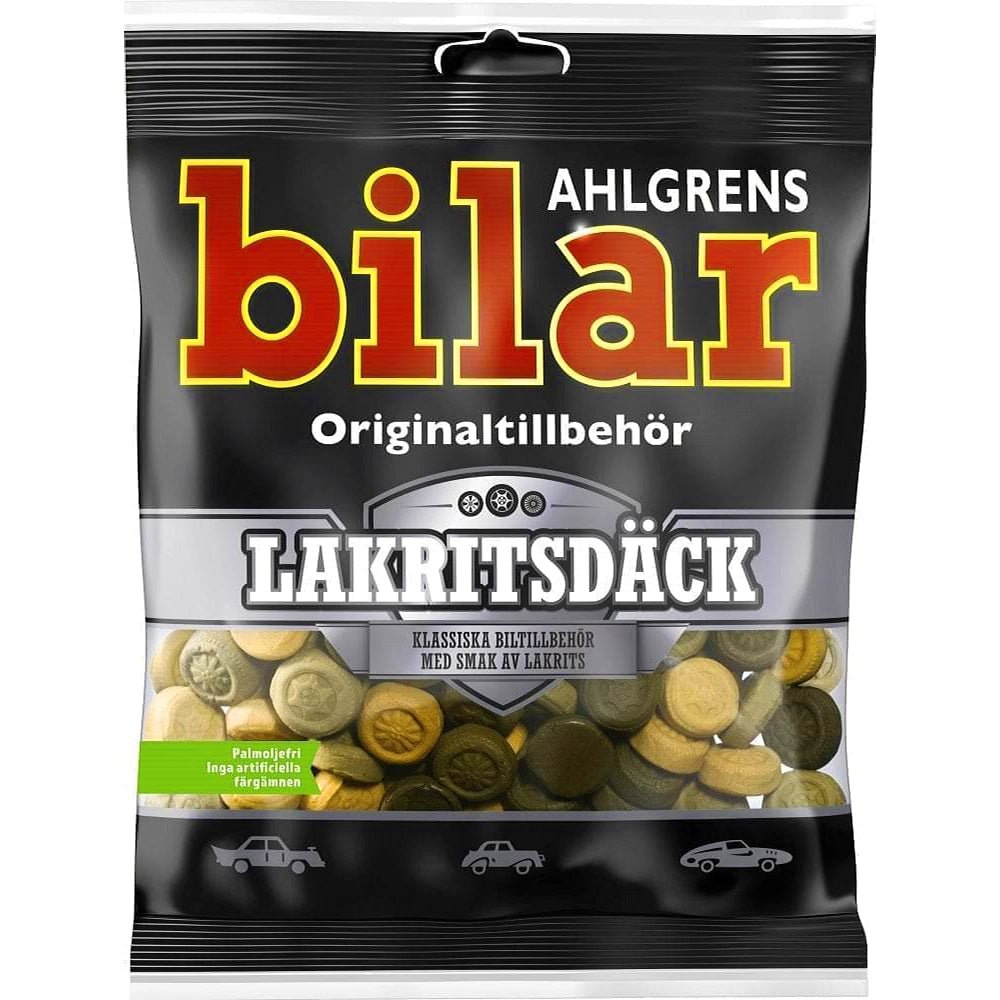 Ahlgrens Bilar Lakritsdack 110g - Candy Mail UK