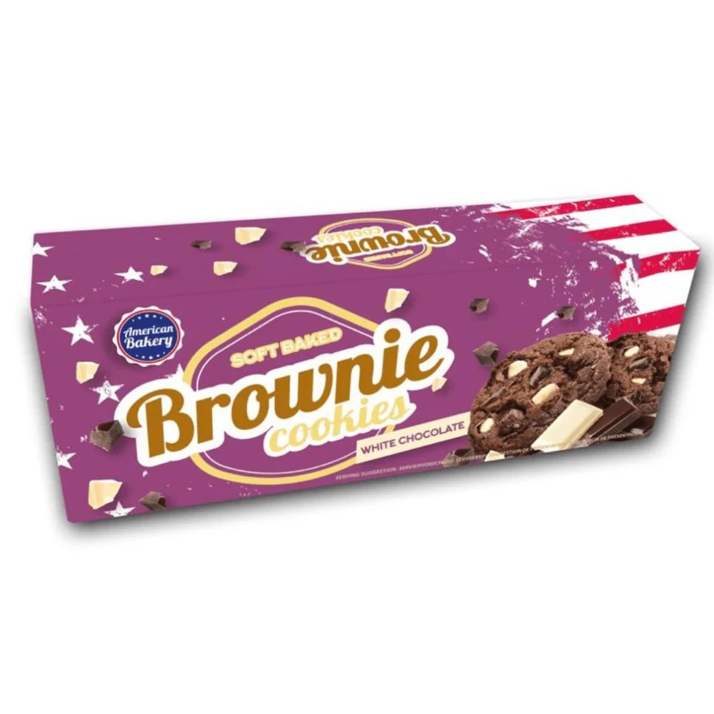 American Bakery Brownie Cookies White Chocolate 106g - Candy Mail UK