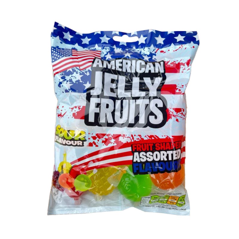 American Sour Jelly Fruits 280g - Candy Mail UK