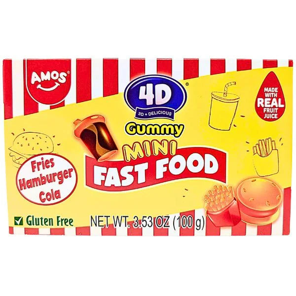 4D Gummy Mini Fast Food 100g