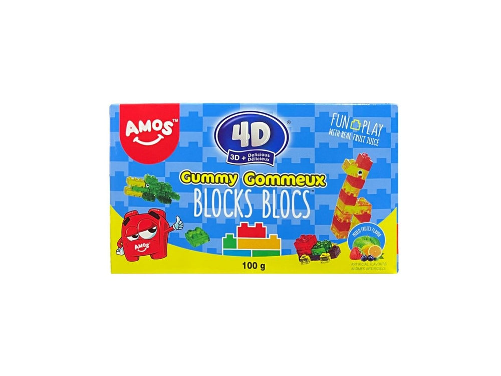 Amos 4D Gummy Blocks Theatre Box 100g - Candy Mail UK