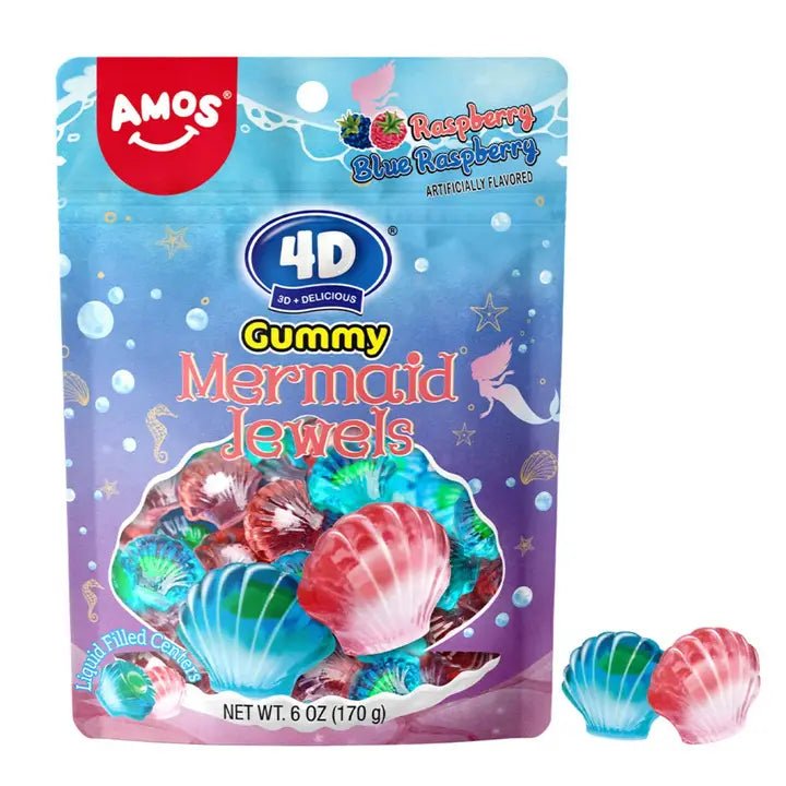 Amos 4D Gummy Mermaid Jewels 170g - Candy Mail UK