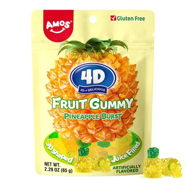 Amos 4D Gummy Pineapple Burst 170g - Candy Mail UK