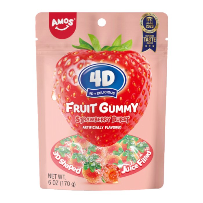 Amos 4D Gummy Strawberry Burst 170g - Candy Mail UK