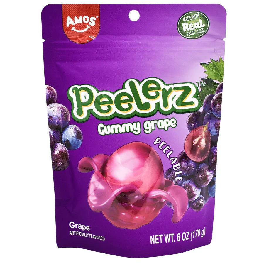 Amos Peelerz Gummy Grape 170g - Candy Mail UK