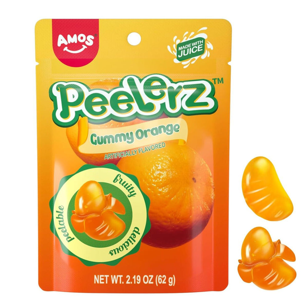 
                  
                    Amos Peelerz Gummy Orange 170g - Candy Mail UK
                  
                