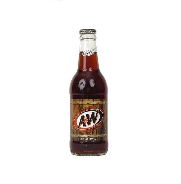 A&W Root Beer Soda Glass Bottle 355ml - Candy Mail UK