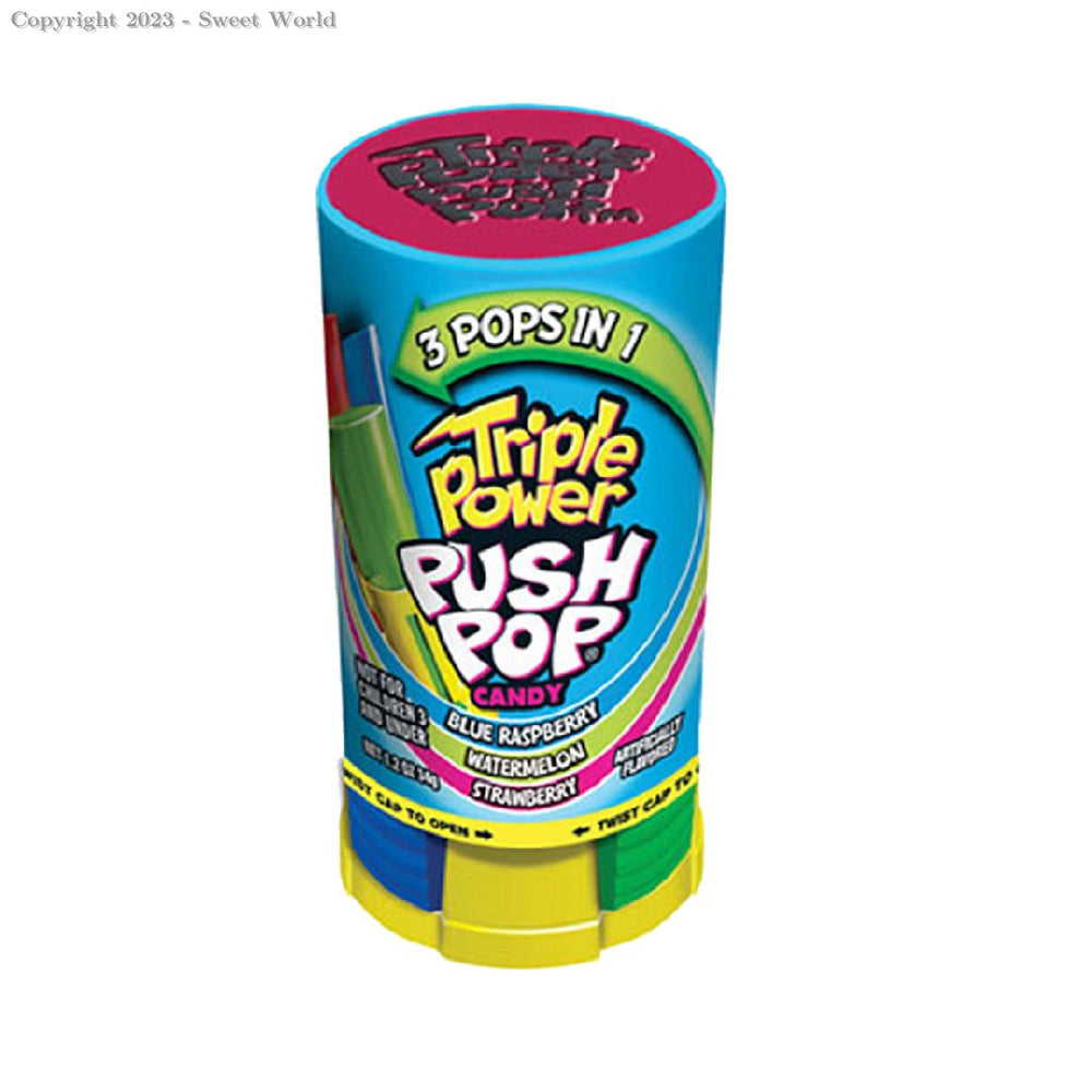 Bazooka Triple Power Push Pop 34g - Candy Mail UK