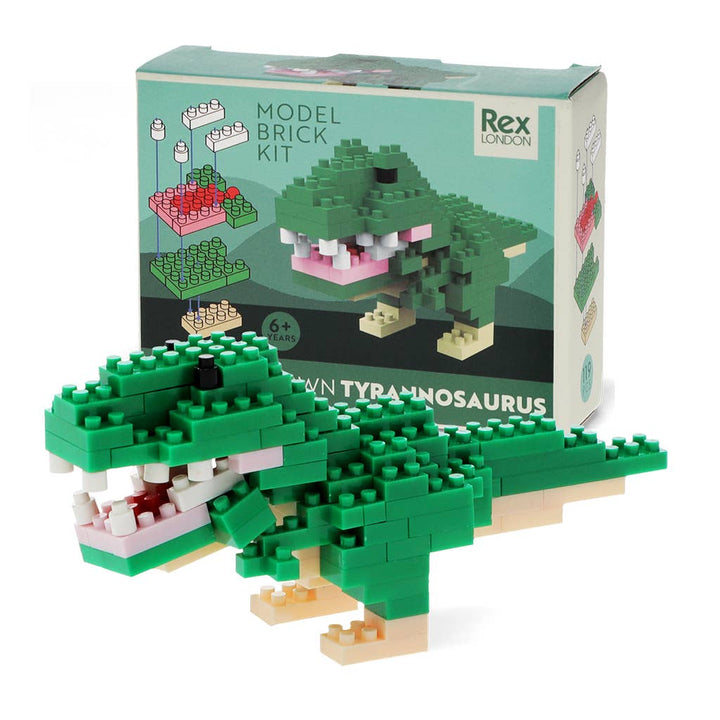 Build Your Own T-Rex Dinosaur – 119-Piece Mini Building Brick Kit