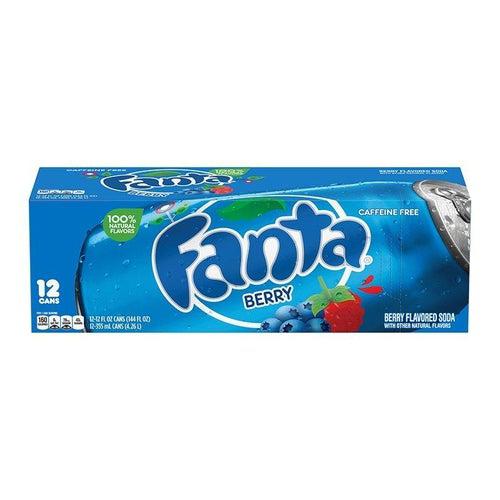 (Best Before: 08/01/2025) Case of Fanta Berry Soda 12x355ml - Candy Mail UK