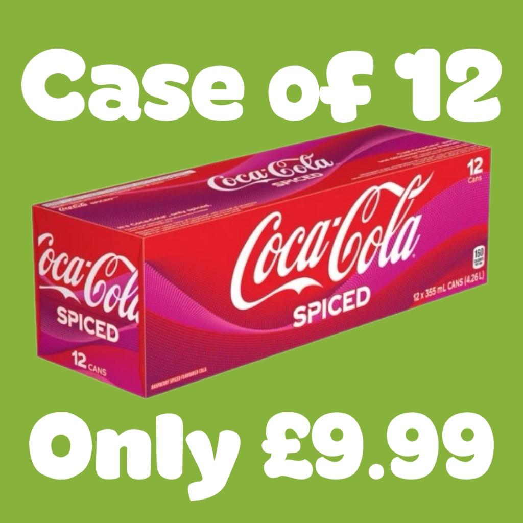 (Best Before: 25/01/2025) Case of Coca - Cola Raspberry Spiced 12 x 355ml - Candy Mail UK