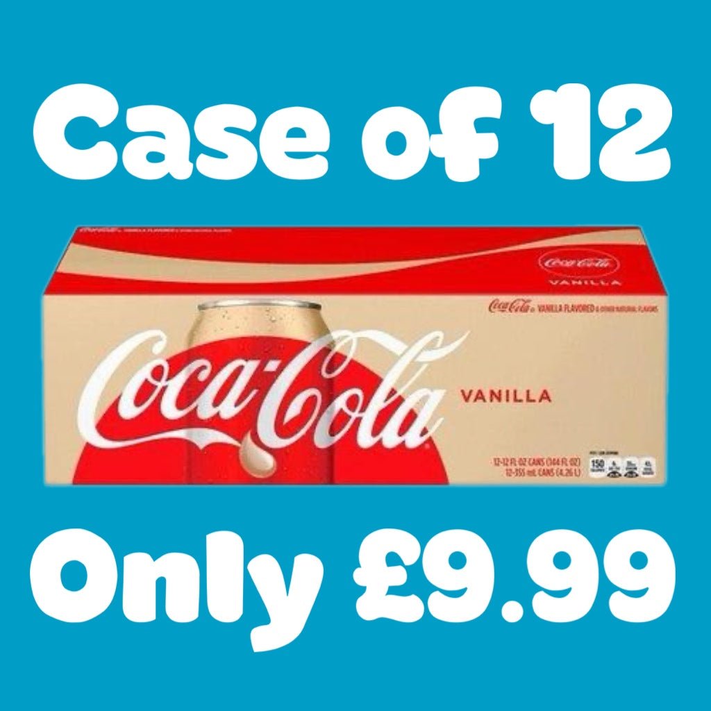 (Best Before: 27/01/25) Case of Vanilla Coke 12x355ml - Candy Mail UK