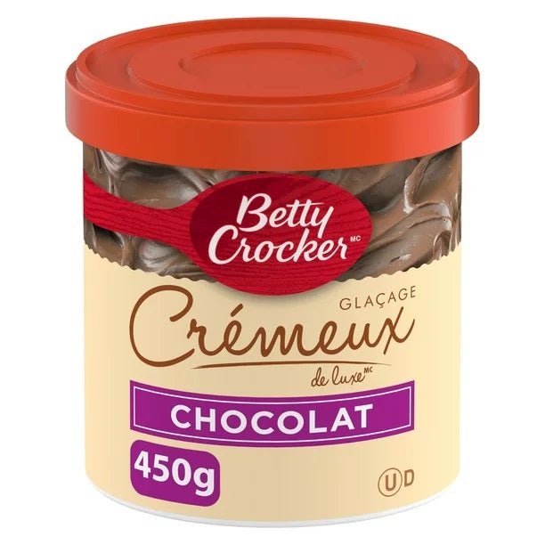 Betty Crocker Creamy Deluxe Frosting Chocolate (Canada) 450g - Candy Mail UK