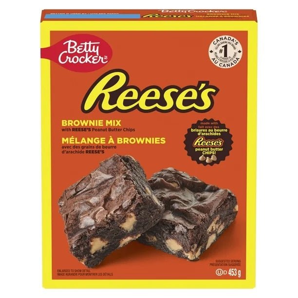 Betty Crocker Reese's Brownies Mix with Peanut Butter Chips (Canada) 453 g - Candy Mail UK