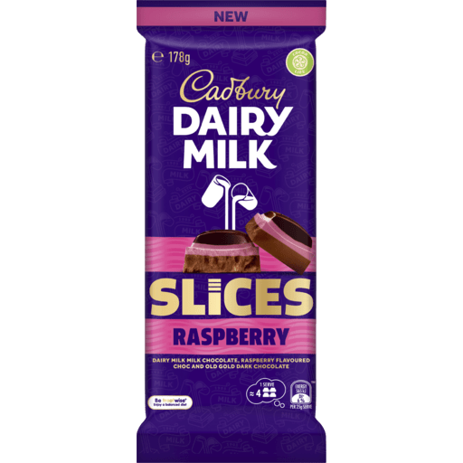 Cadbury Dairy Milk Raspberry Slices (Australian) 178g - Candy Mail UK