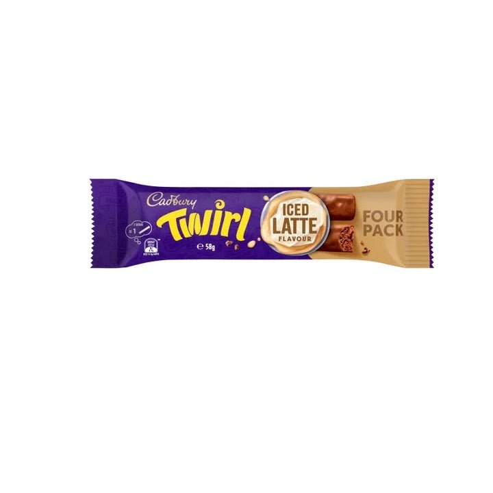 Cadbury Twirl Iced latte Flavour Four Pack (Australian Import) 58g - Candy Mail UK