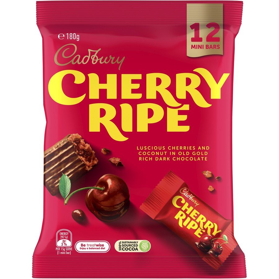 Cadbury's Cherry Ripe Share bag (Australia) 180g - Candy Mail UK