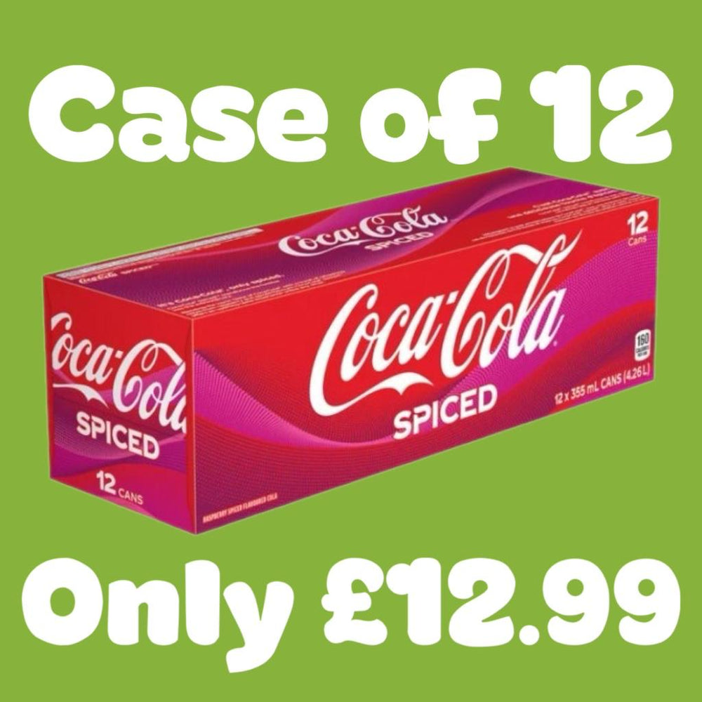 Case of 12 Coke Raspberry Spiced 355ml - Candy Mail UK