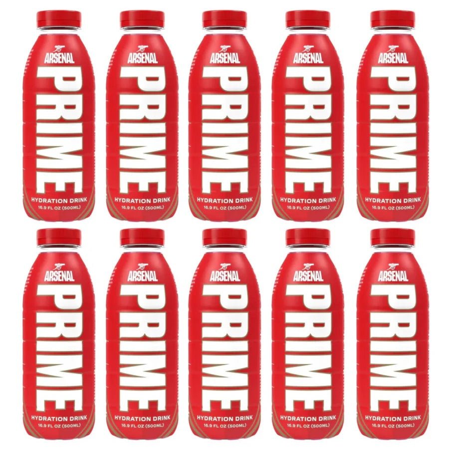 Case of Arsenal Prime Hydration By Logan Paul x KSI- (Pre-Order) 12x 500ml - Candy Mail UK