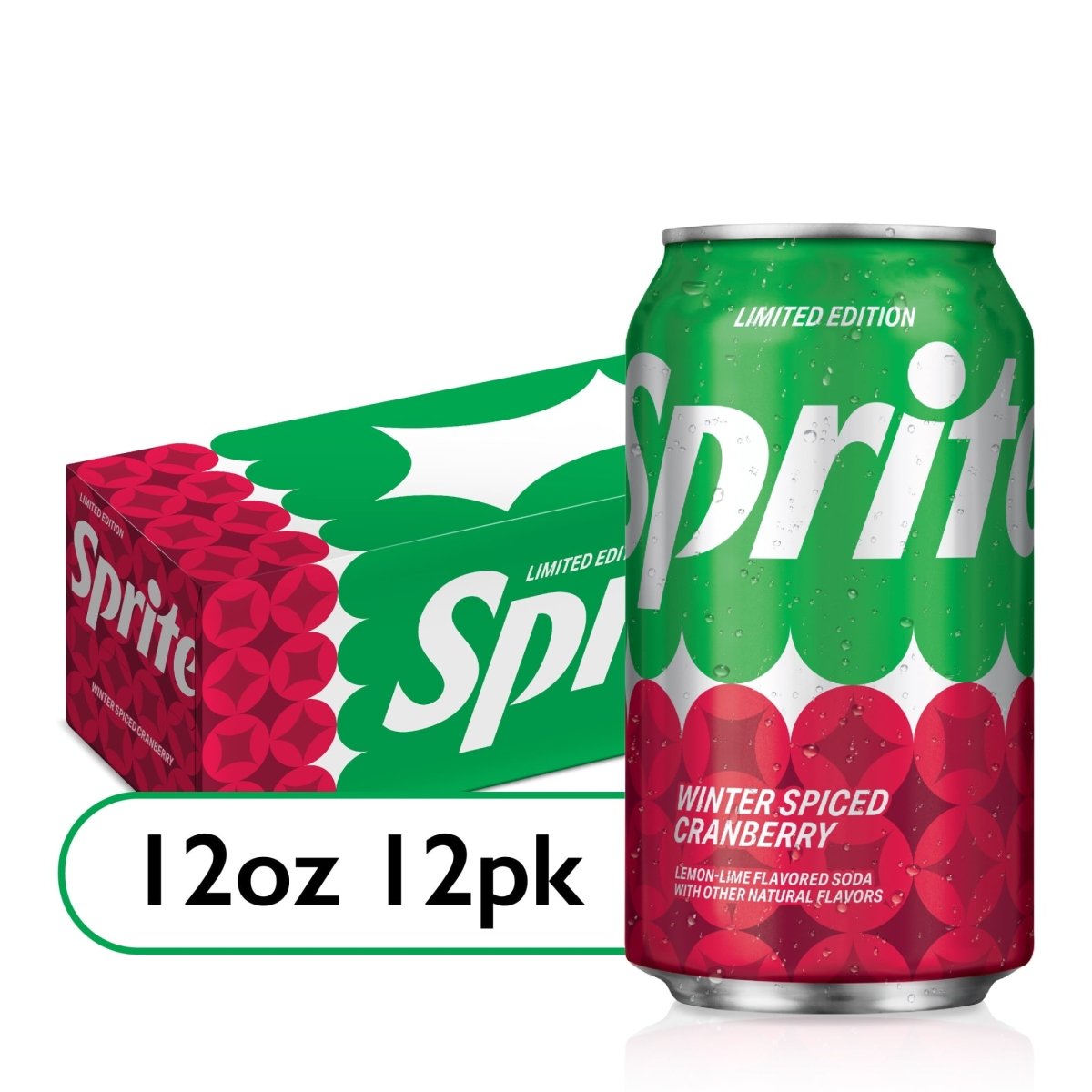 Case of Sprite Winter Spiced Cranberry 12 x 355ml - Candy Mail UK