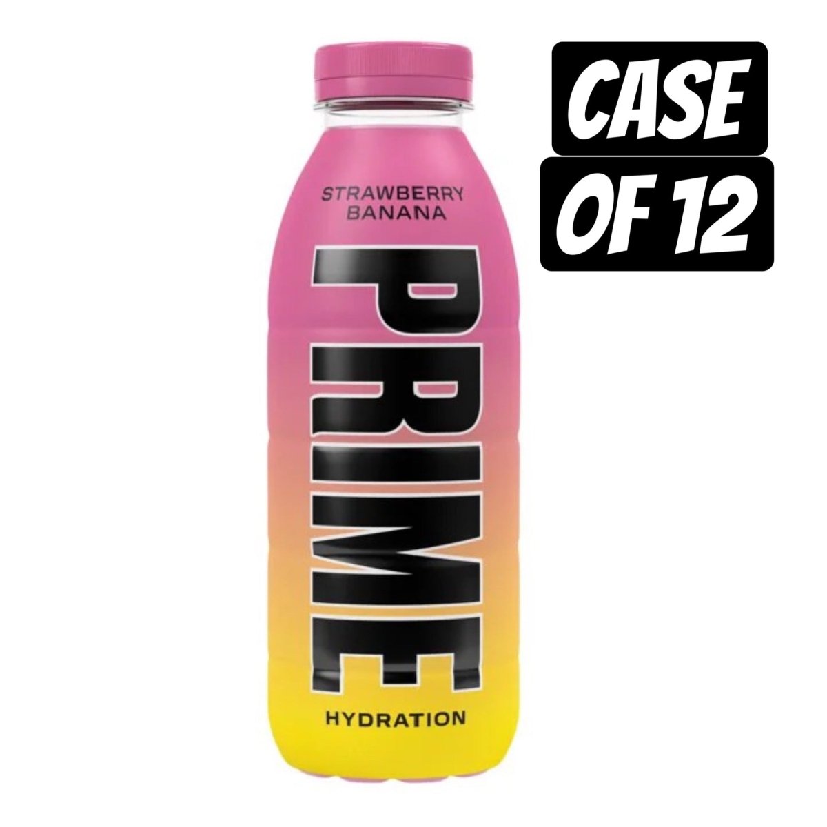 Case of Strawberry Banana Prime Hydration 12 x 500ml - Candy Mail UK