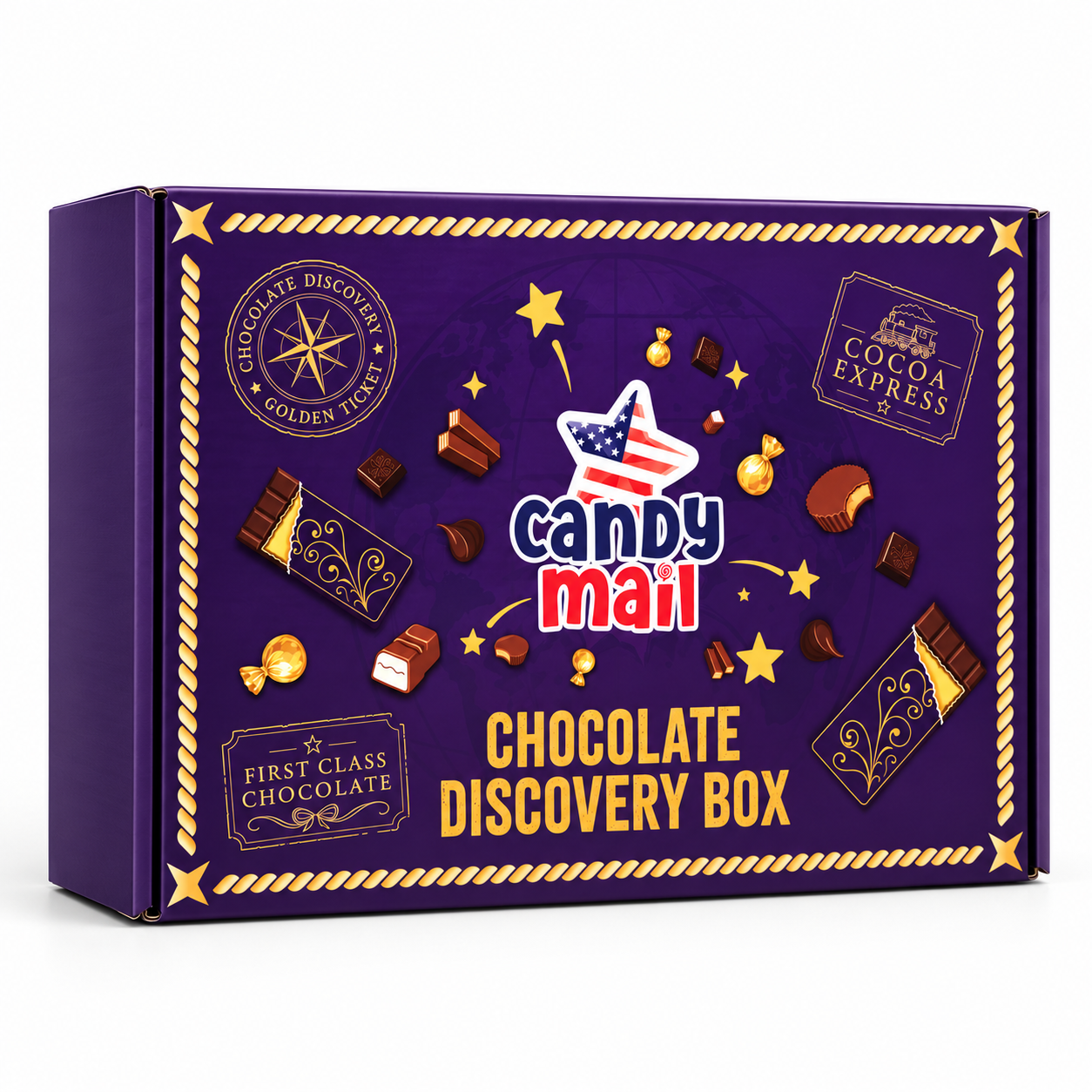 Candymail Chocolate Discovery Gift Box upgrade angled view