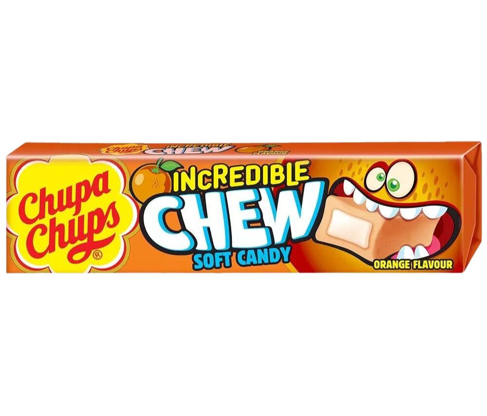 Chupa Chups Orange Incredible Chew Soft Candy 45g - Candy Mail UK