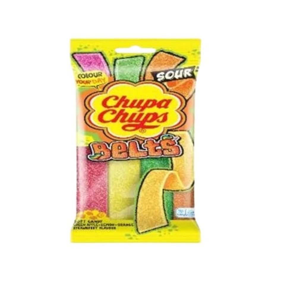 Chupa Chups Sour Mixed Belts 90g - Candy Mail UK