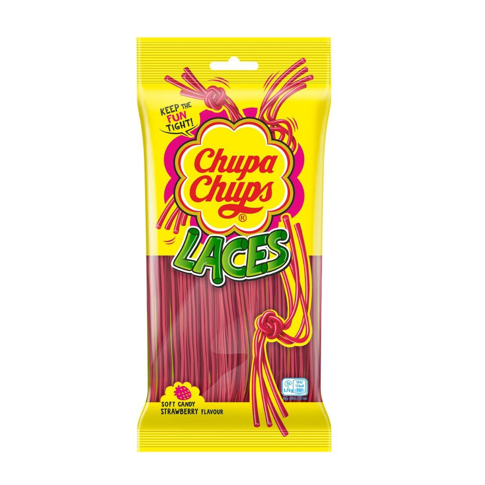 Chupa Chups Strawberry Laces 90g - Candy Mail UK
