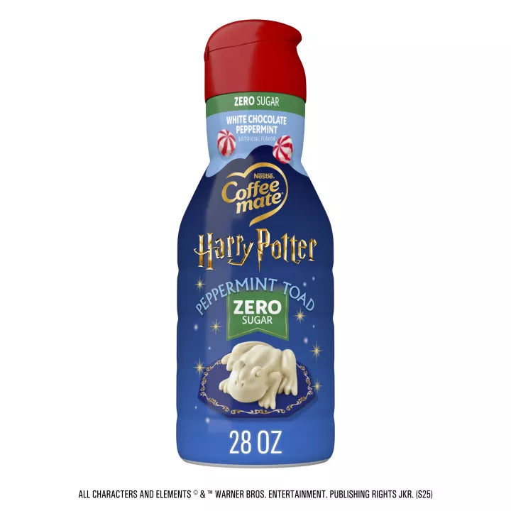 Coffee Mate Harry Potter White Chocolate Peppermint Toad Zero Sugar 828ml BEST BEFORE DECEMBER 2025