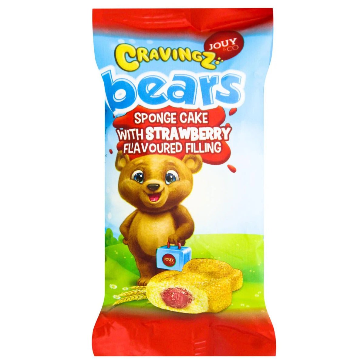 Cravingz Bears Strawberry Flavoured Filling Cake 40g Best Before (28/08/24) - Candy Mail UK