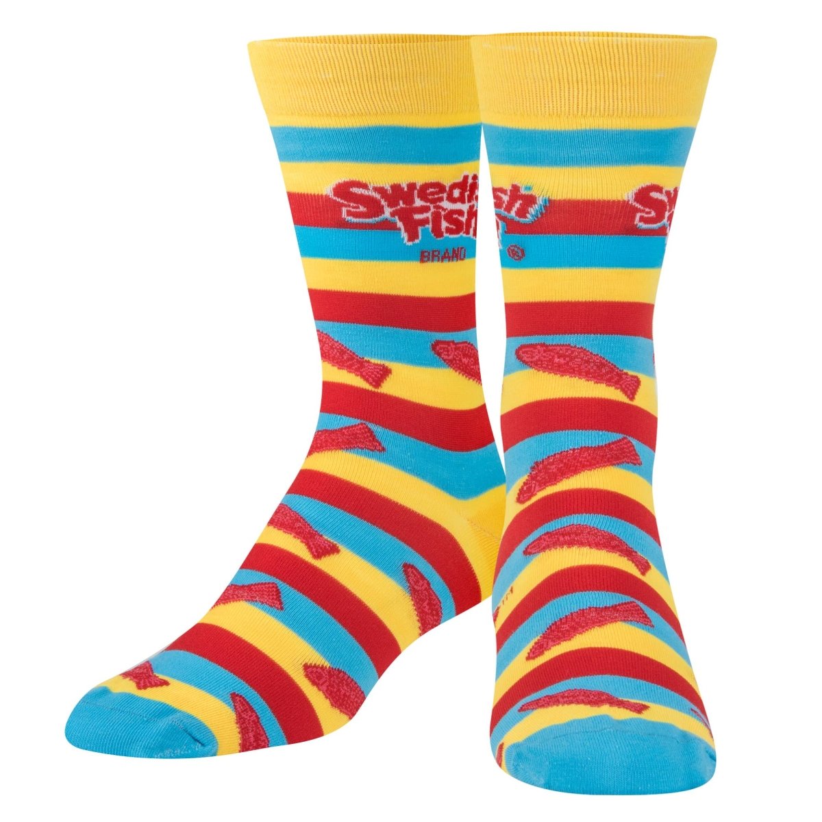 Crazy Socks - Mens Crew - Swedish FishStripes Socks - Candy Mail UK