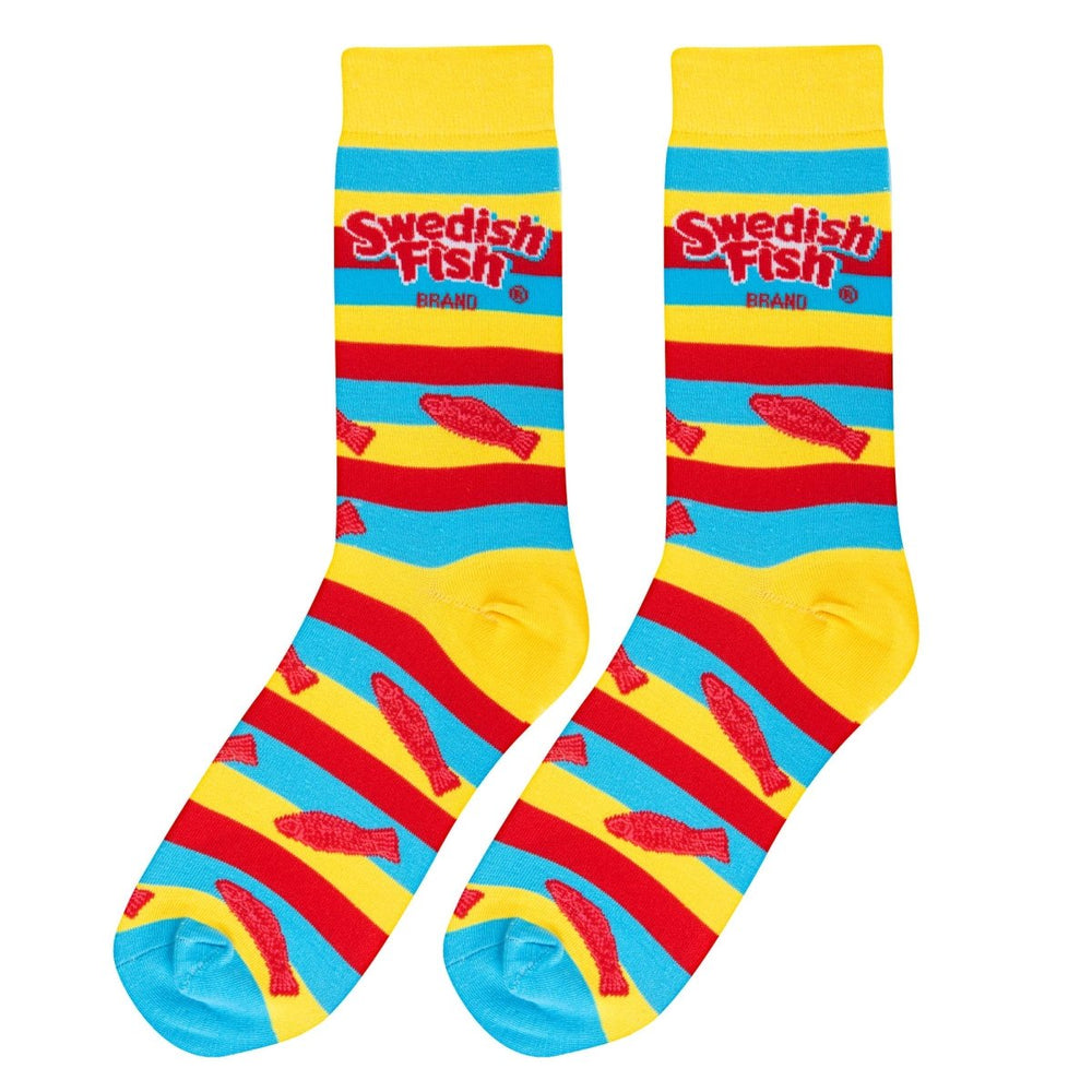 Crazy Socks - Mens Crew - Swedish FishStripes Socks - Candy Mail UK