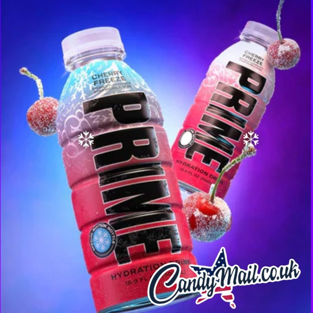 (Damaged bottle) Limited Edition Bottle Design Cherry Freeze Prime Hydration 500ml USA Bottle - Candy Mail UK