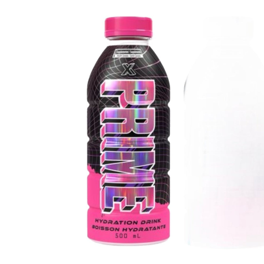 (Damaged Bottle) USA HOLO Prime Hydration Pink ‘X’ Limited Edition 500ml - Candy Mail UK