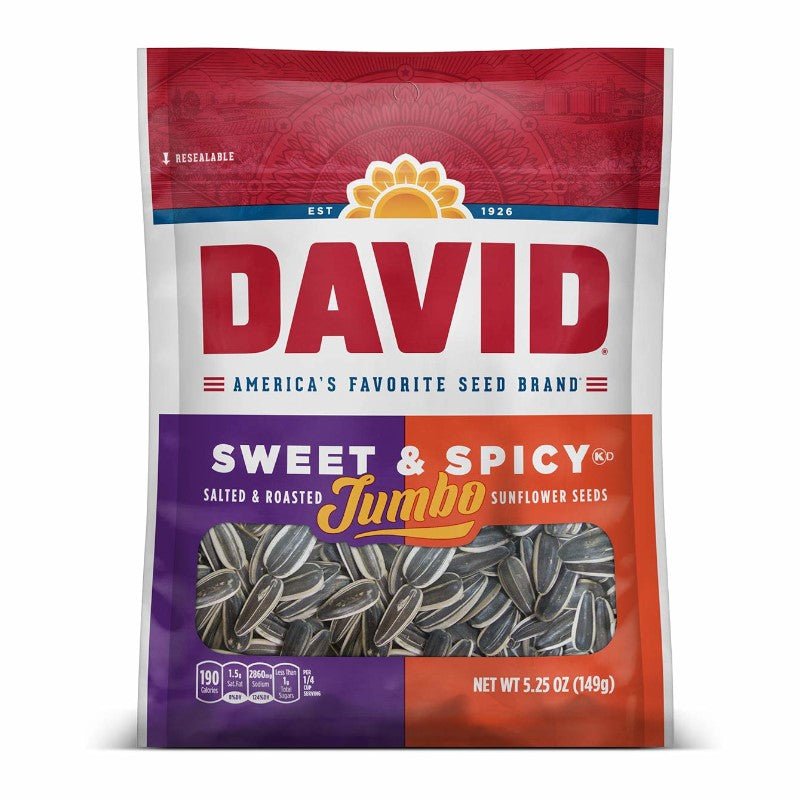 David's Sunflower Seeds Jumbo Sweet & Spicy 149g - Candy Mail UK