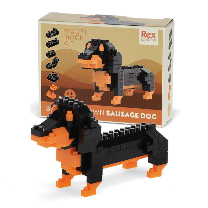 Build Your Own Sausage Dog – 128-Piece Mini Building Brick Kit