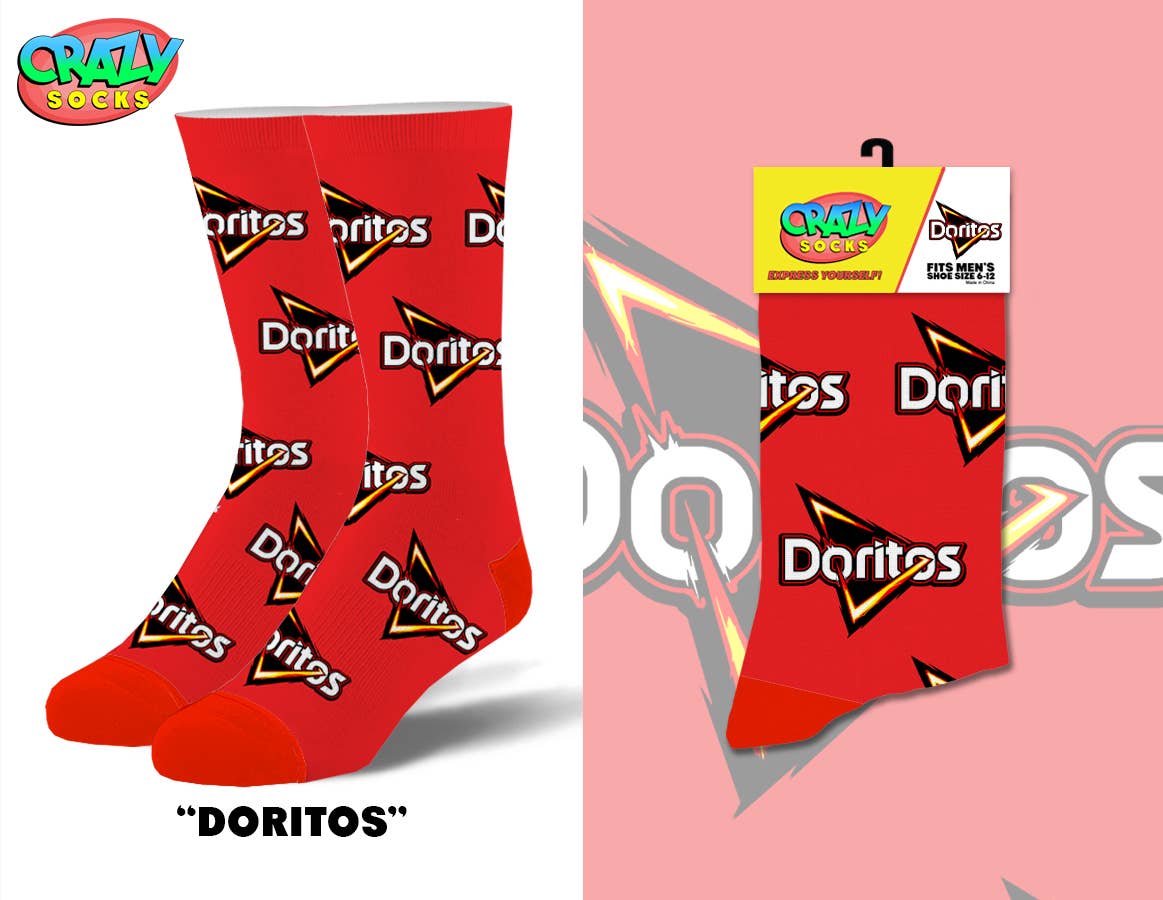 Doritos - Mens Crew Folded - Crazy Socks - Candy Mail UK