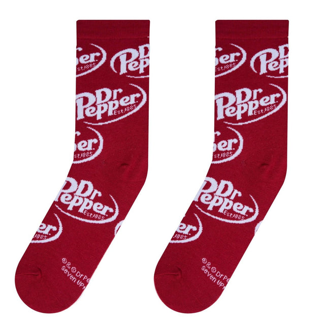 Dr Pepper - Chaussettes mi-mollet pliées pour femme - Crazy Socks