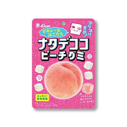 Lion Nata de Coco Peach Gummy 44g Best Before  August 2025
