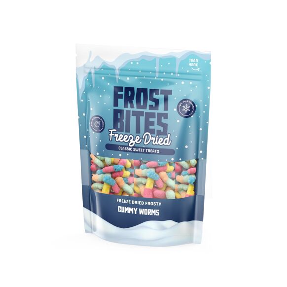 Freeze Dried Frost Bites Gummy Worms 50g - Candy Mail UK