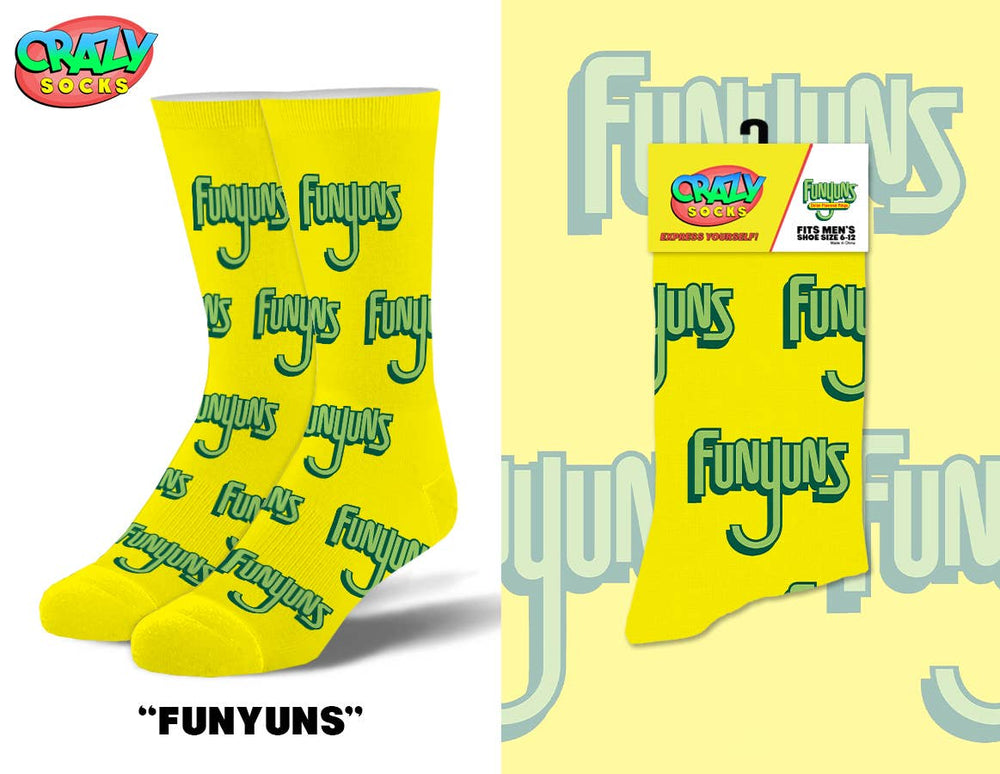 Funyuns - Mens Crew Folded - Crazy Socks - Candy Mail UK