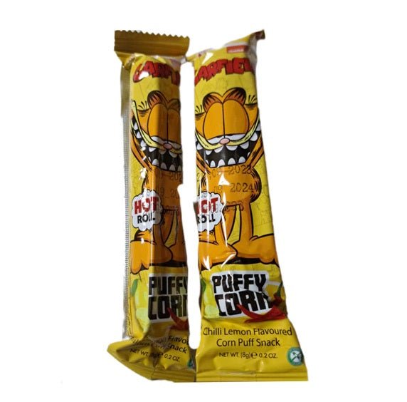 Garfield Puffy Corn Chilli Lemon Flavour 8g - Candy Mail UK