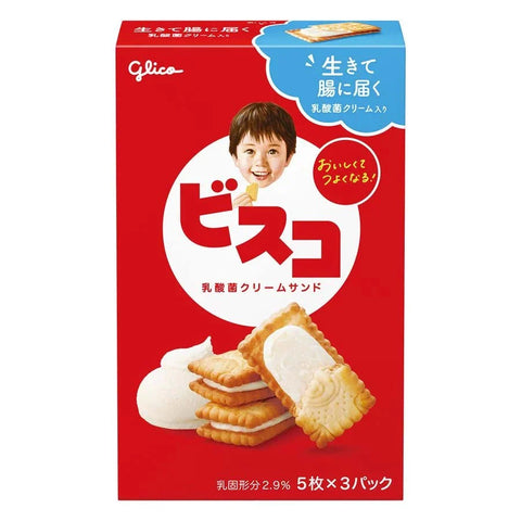Glico Bisco Cream Sandwich Biscuit 81g Japan