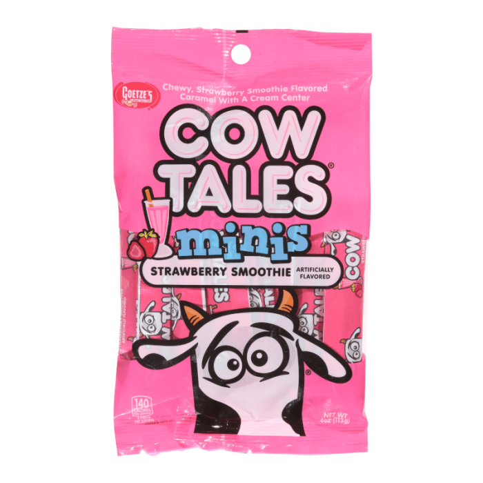 Goetze's Strawberry Smoothie Cow Tales Minis 113g - Candy Mail UK