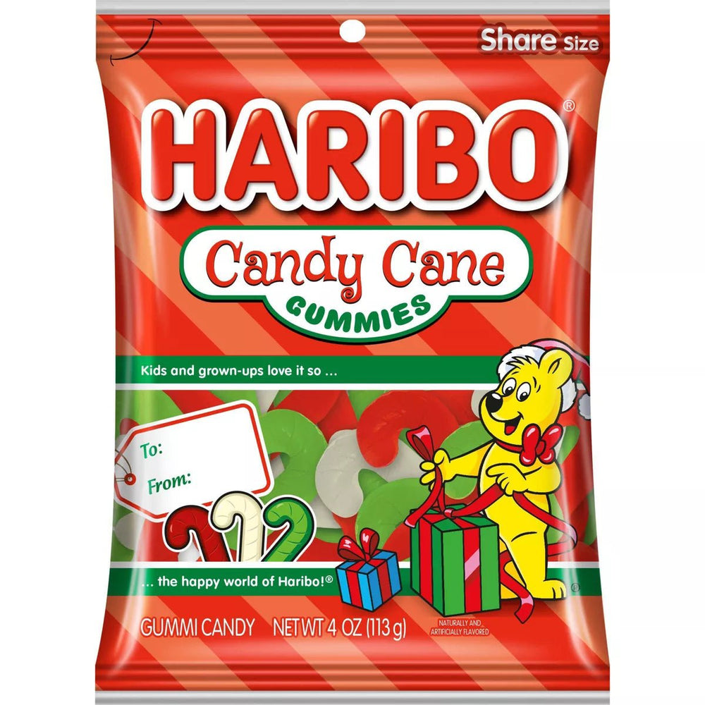 Haribo Christmas Candy Cane Mix (Germany) 113g - Candy Mail UK