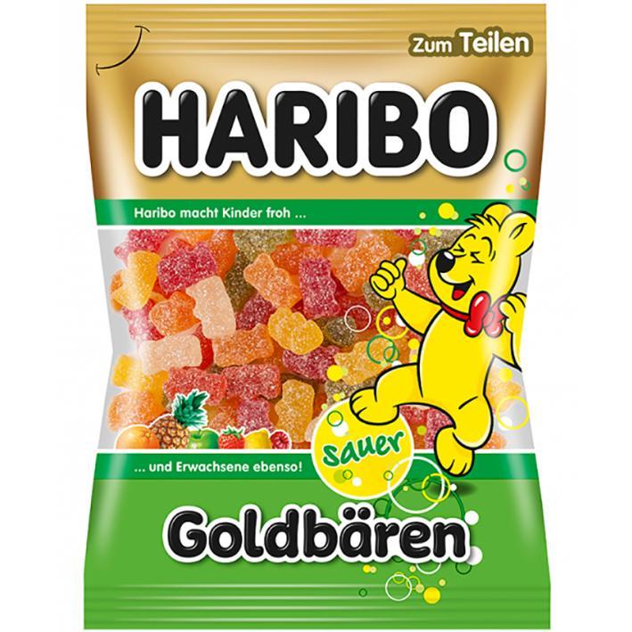 Haribo Goldbears Sour (Germany) 175g Best Before (March 2024) - Candy Mail UK
