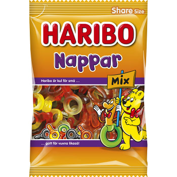 Haribo Pacifier Mix 375g – Fruity and Liquorice Gummies from Denmark
